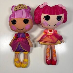 🧵 Lot of 2 Lalaloopsy Soft Fabric Dolls – Tippy Tumblelina & Sahara Mirage 🌟